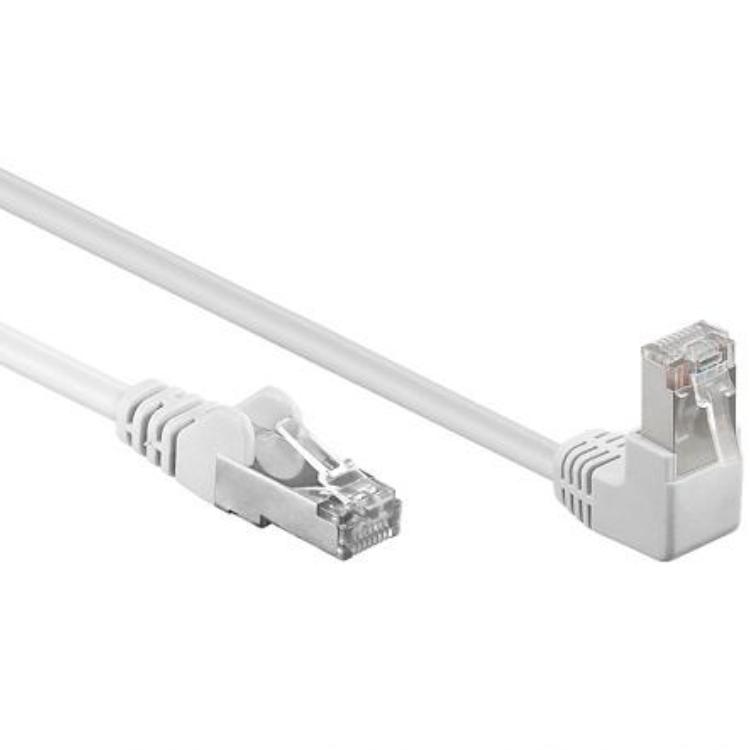 Image of F-UTP Kabel - 10 meter - Wit - Haakse Netwerkkabel - Goobay