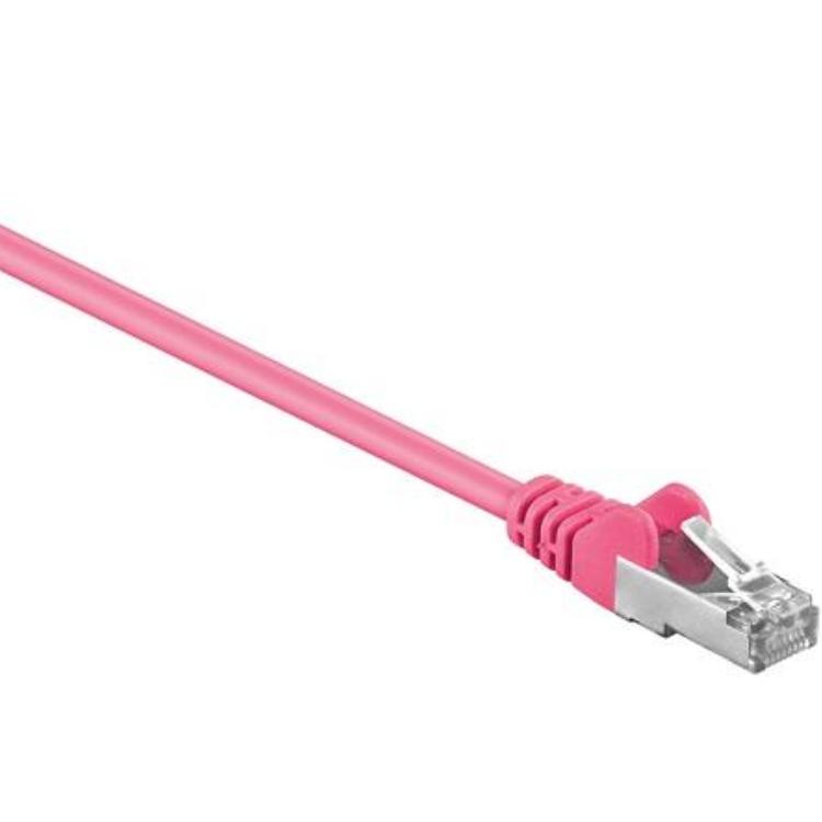 SF/UTP Cat 5e - 0.25 meter - Roze - Goobay