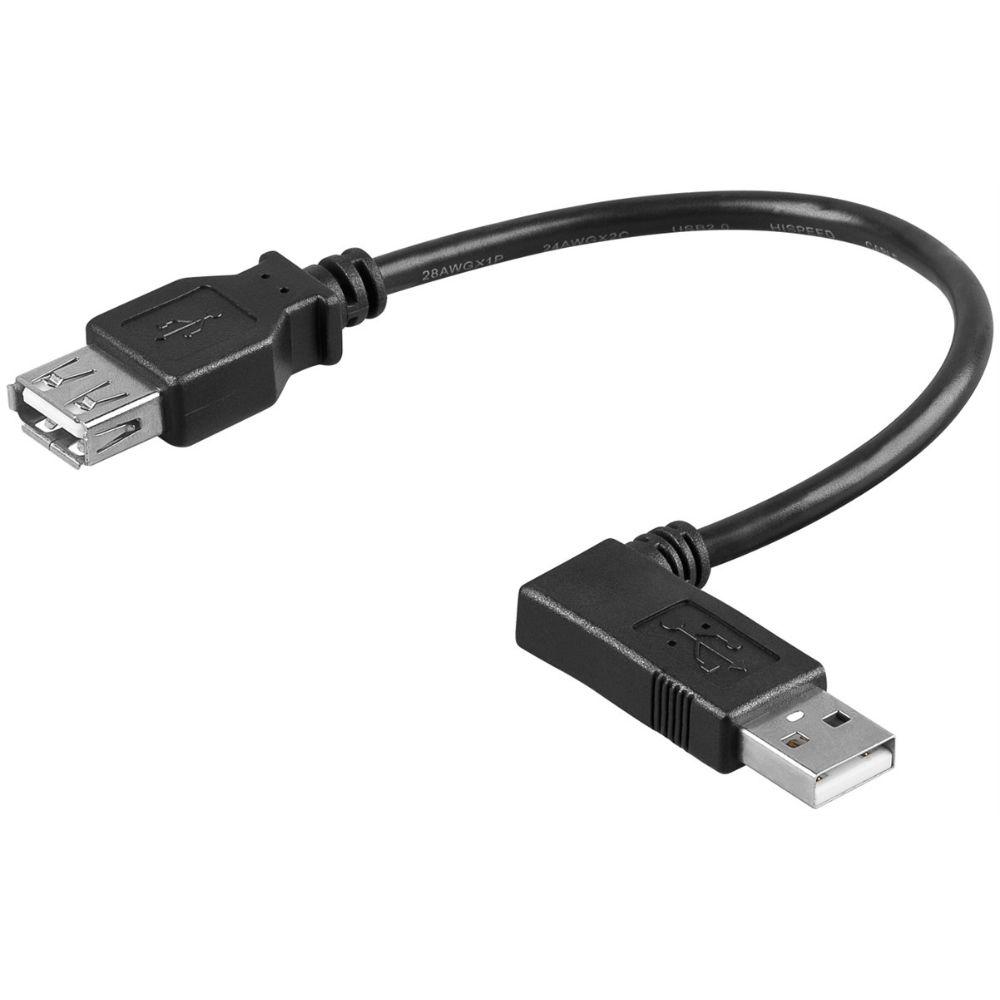 Image of USB 2.0 Hi-Speed extension cable inchesAinches plug 90? left to inches