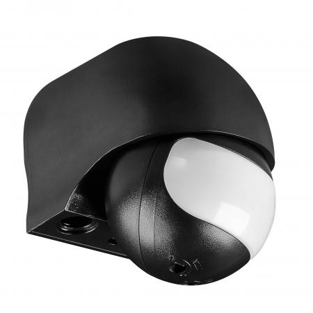 Image of Infrared motion sensor slim surface mount black LED ready for outdoor