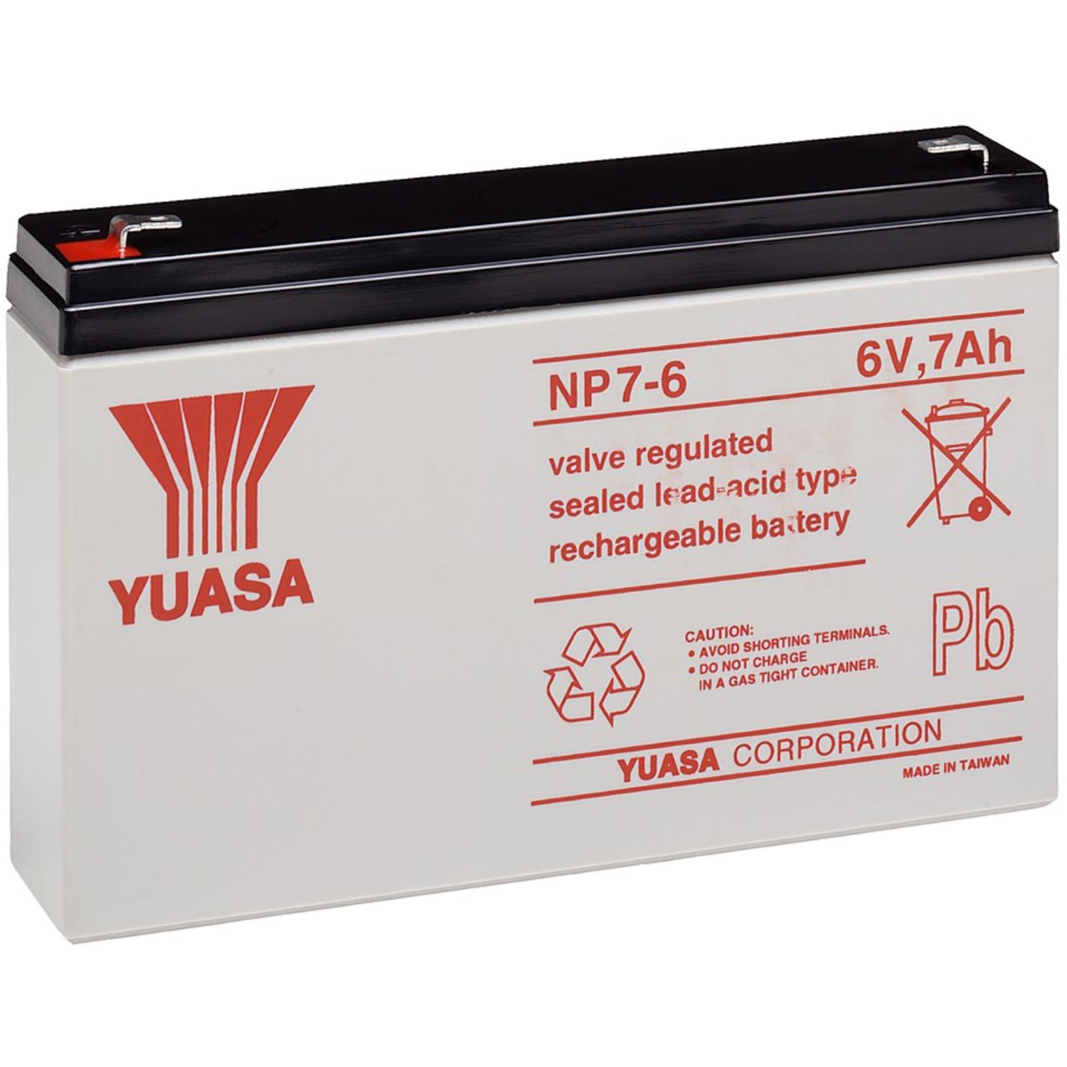 Image of Lead acid battery (Yuasa) Yuasa: NP7-6 (Faston 187 - 4,8mm) - Goobay