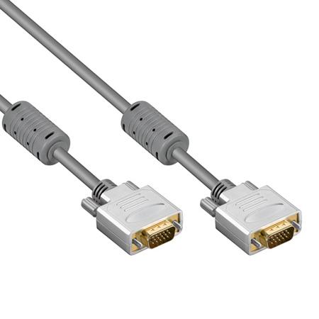 Image of VGA kabel - 15 meter - 15 polig aangesloten VGA - Goobay