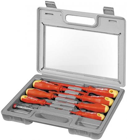 Image of Electric-screwdriver-set 8pcs incl. Spanning-tester - Goobay