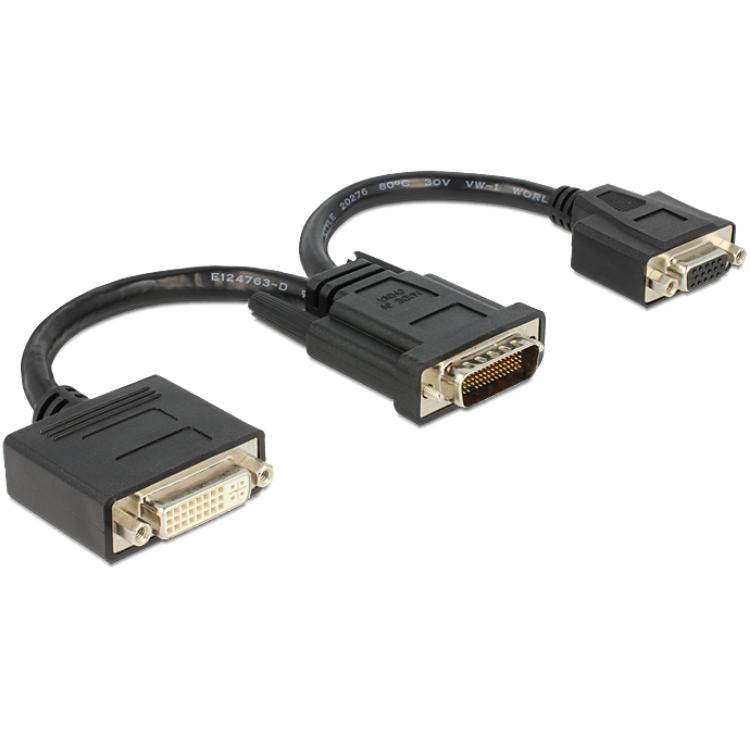 DMS-59 naar DVI-I en VGA kabel