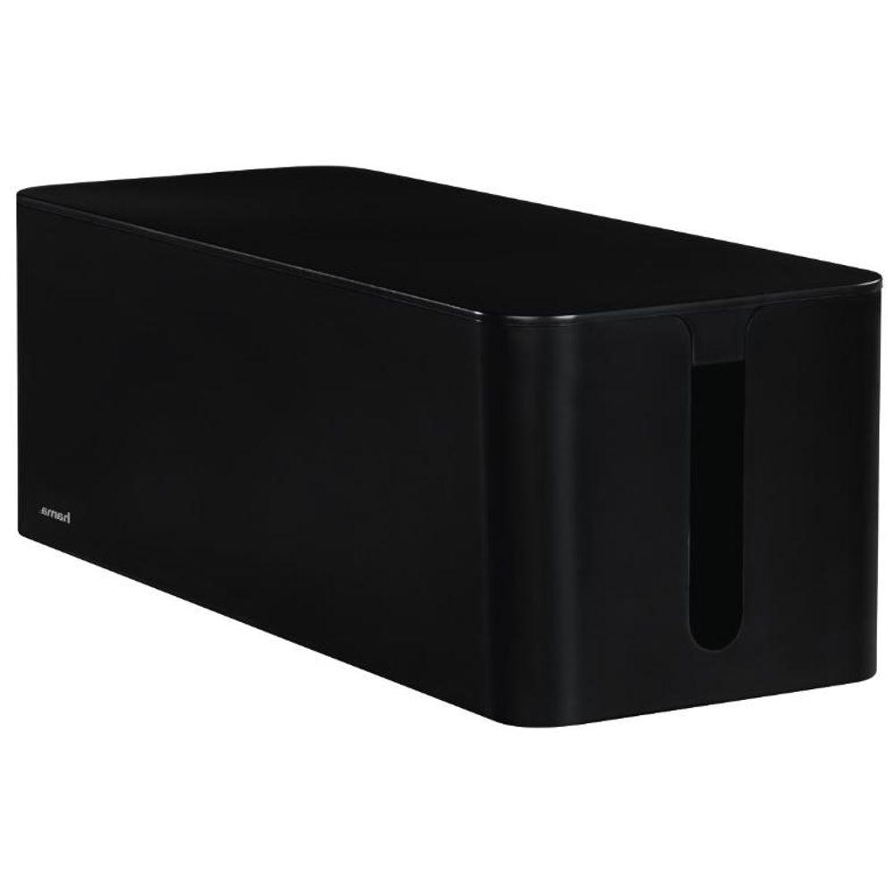 Image of Hama 00020663 Kabelbox Mini Kabelbox Mini (l x b x h) 23.5 x 11.8 x 11.5 cm Zwart 1 stuks