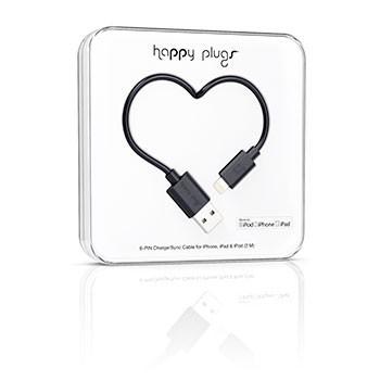 Image of Happy Plugs USB Lightning kabel iPhone 5/5C/5S, zwart