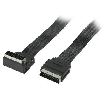 Image of Platte SCART kabel SCART mannelijk - SCART mannelijk 270 gehoekt 1,00