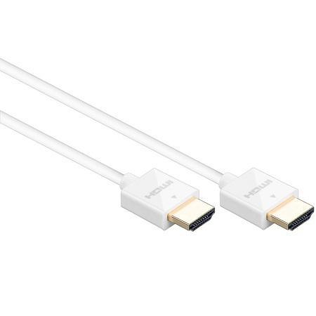 Image of HDMI kabel slimline - 1 meter - Wit - Goobay