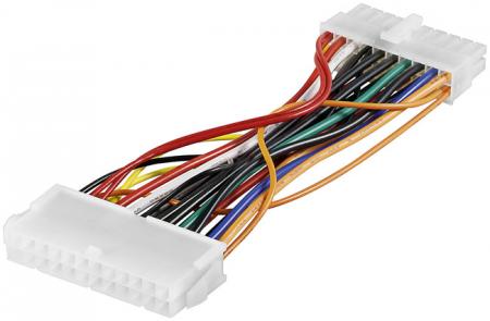 Image of PC Power supply cable 24 pin ATX jack > 20 pin ATX plug - Goobay