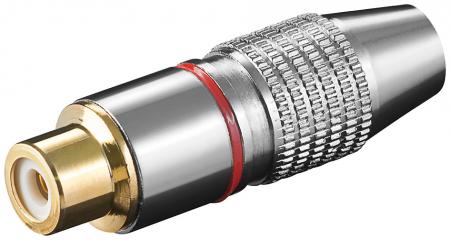 Image of RCA jack red High Quality metal version - Goobay