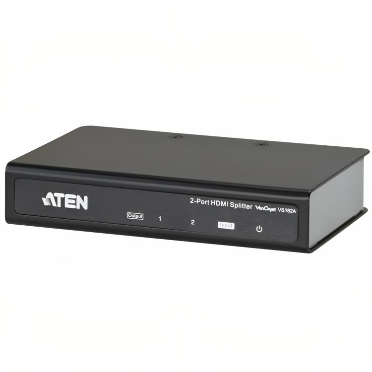Image of 2 poorten HDMI-splitter ATEN VS182-AT-G 3840 x 2160 pix Zwart