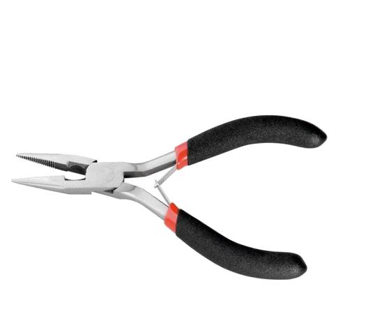 Image of Long nose plier 125mm with corrugated nose (2.5 cm) - Goobay