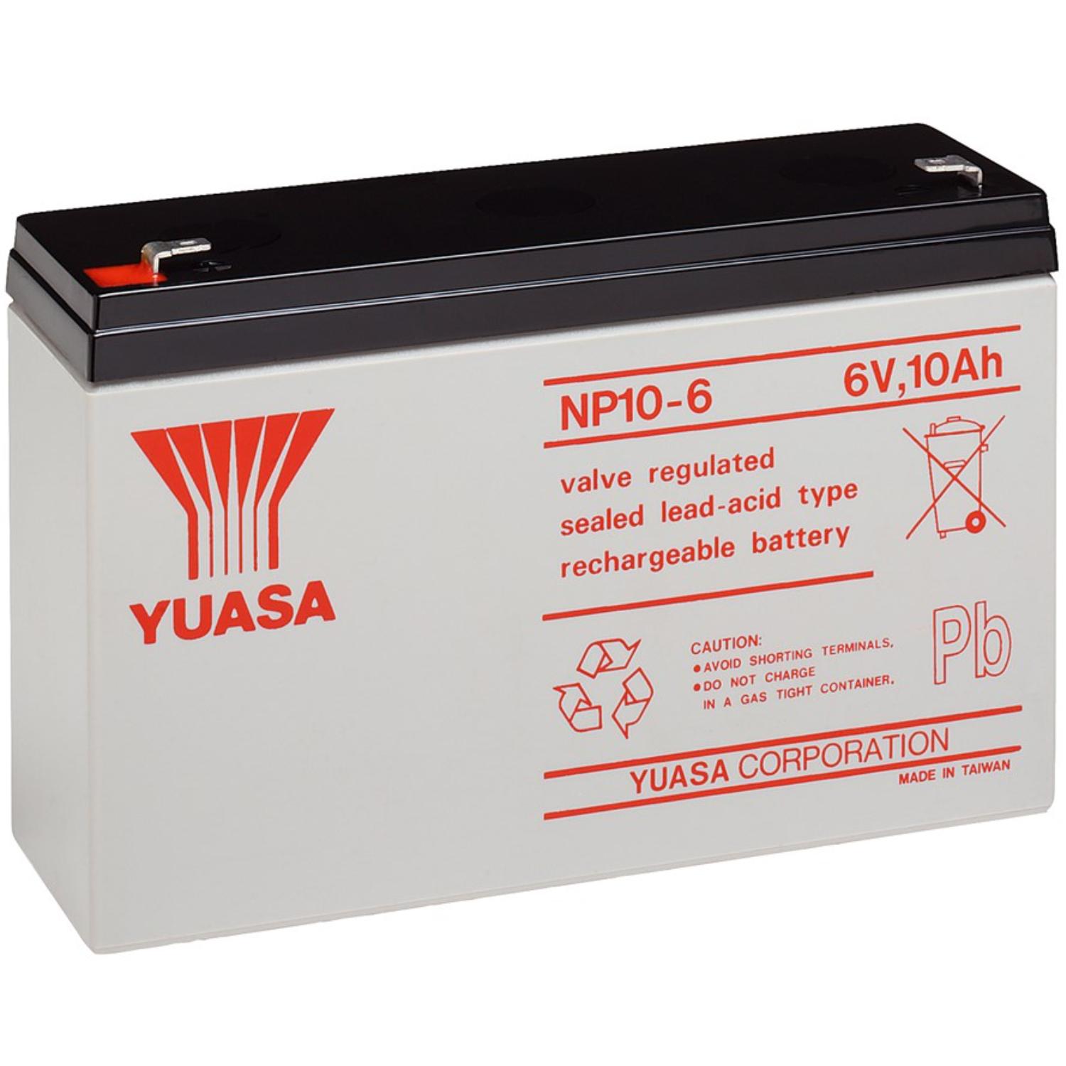Image of Lead acid battery (Yuasa) Yuasa: NP10-6 (Faston 187 - 4,8mm) - Goobay