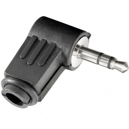 Image of Plug 3,5 mm stereo, plastic handle, angled - Goobay