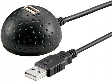 Image of USB 2.0 Hi-Speed extension cable with desktop foot A plug to 2x A