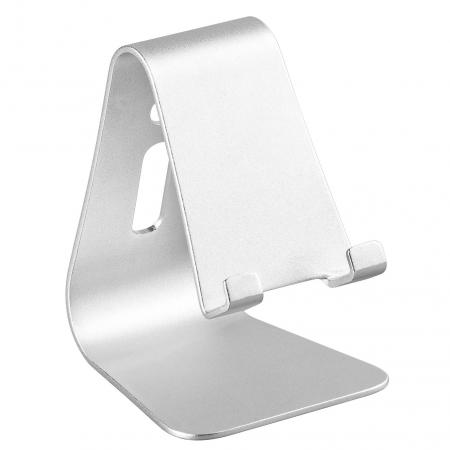 Image of Desktop stand (aluminum) silver for Smartphones und Tablet PCs - Gooba