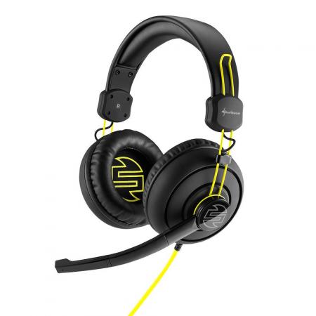 Image of Gaming headset 3.5 mm jackplug Kabelgebonden, Stereo Sharkoon SharkZone H10 Over Ear Zwart-geel