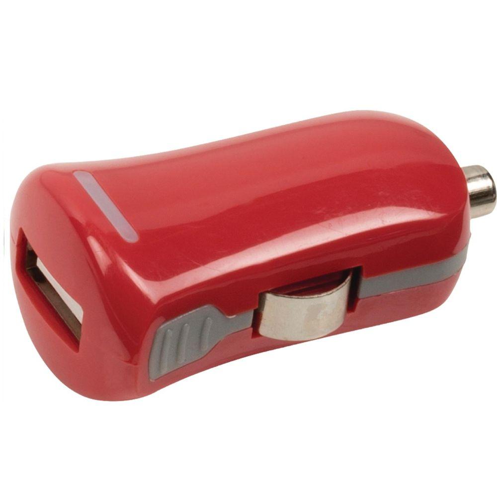 Image of Autolader 1-Uitgang 2.1 A USB Rood
