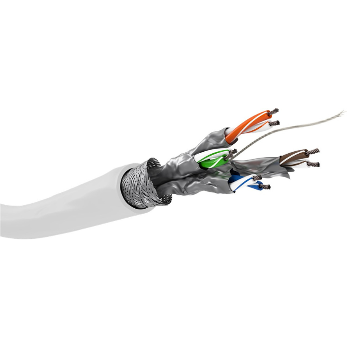 Image of CAT 6 installation cable 4x2xAWG23/1 S/FTP 2xshielded: PIMF + outer sh