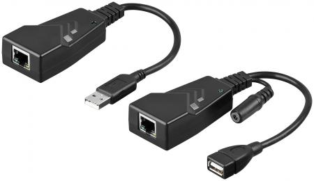 Image of CAT 5/5a/6 / USB 2.0 Converter transmits USB signals via network cable