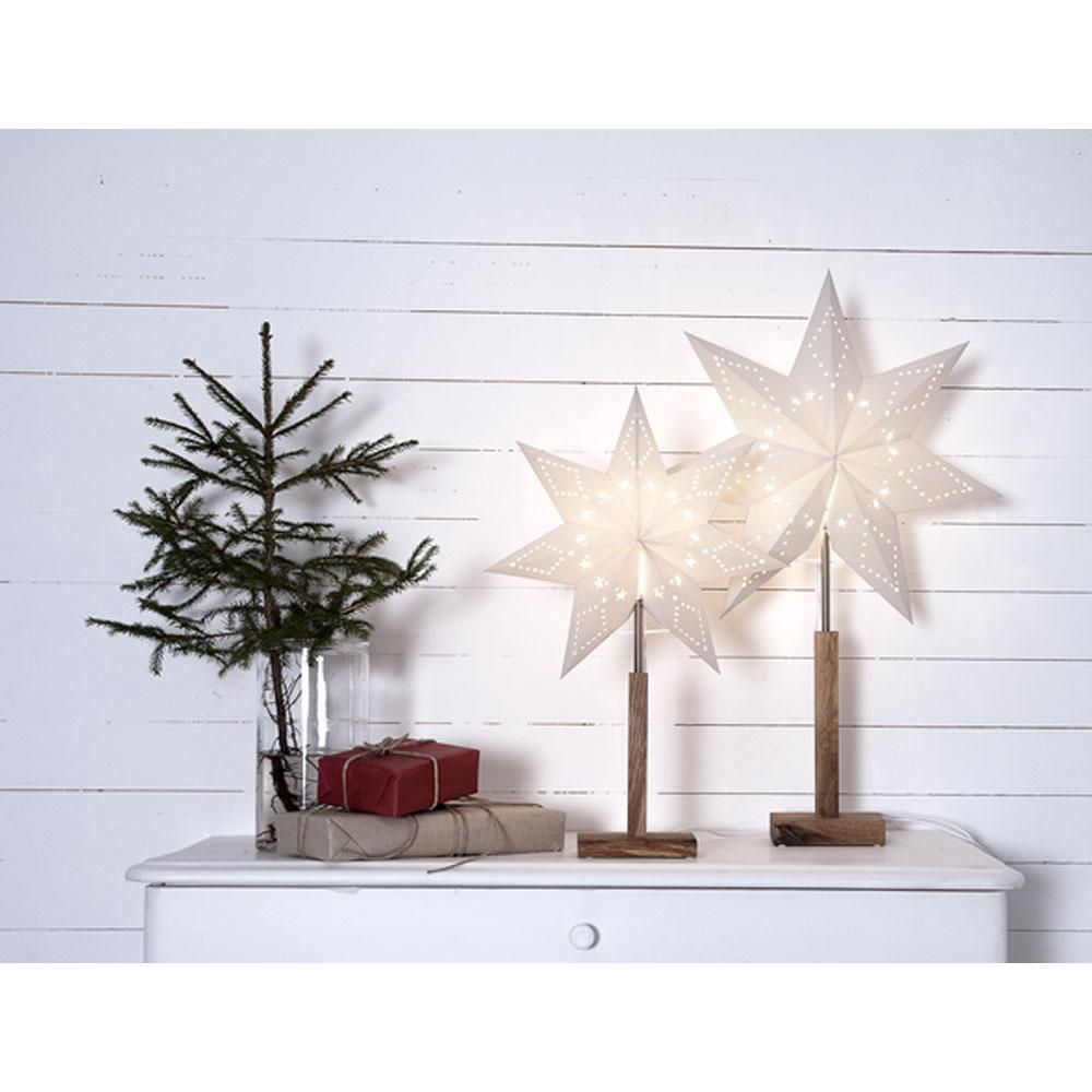 Kerstster Tafellamp Tafellamp Eiken/Beige, Type Hout/Papier E14