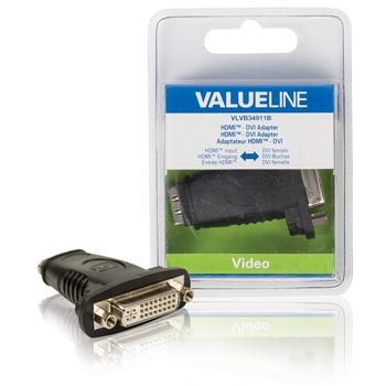 Image of HDMI™ - DVI-adapter HDMI™ input - DVI vrouwelijk zwart - V