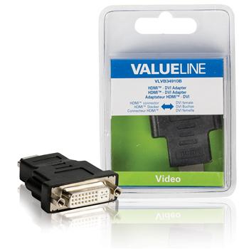 Image of HDMI™ - DVI-adapter HDMI™-connector - DVI vrouwelijk zwart