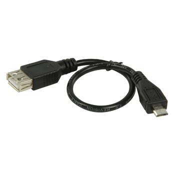 Image of USB 2.0 adapterkabel USB Micro B mannelijk - A vrouwelijk 0,20 m zwart