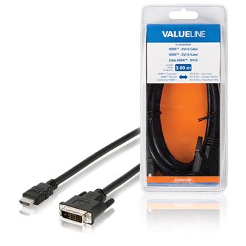 Image of HDMI - DVI-D-kabel HDMI-connector - DVI-D 24 + 1-pins mannelijk 3,00 m