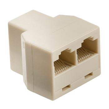 Image of Netwerksplitter RJ45 vrouwelijk - 2x RJ45 vrouwelijk ivoor - Valueline