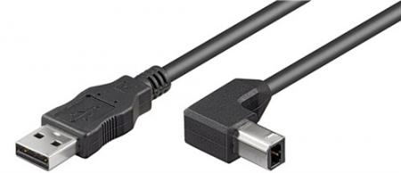 Image of USB 2.0 Hi-Speed cable A plug > B 90? plug - Quality4All