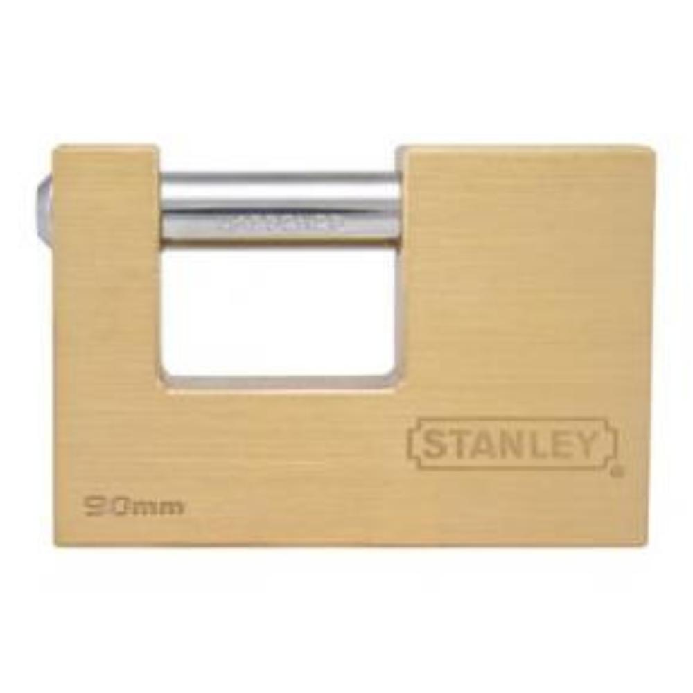 Image of Messing hangslot met korte beugel - 90 mm - Stanley