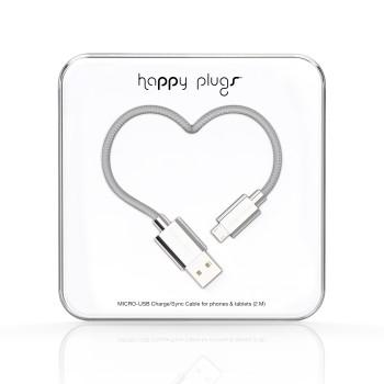 Image of Happy Plugs MICRO USB KABEL ZILVER 2M