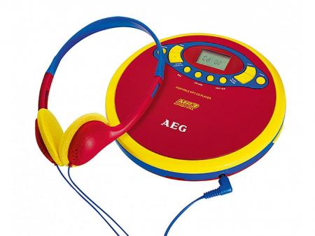 Image of AEG CDP 4228 Kids Line, Draagbare CD-speler voor kinderen, Rood, BontCD, CD-R, CD-RW, MP3