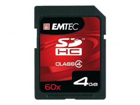 Image of Emtec SDHC 4GB Class4 4GB SDHC Class 4 flashgeheugen