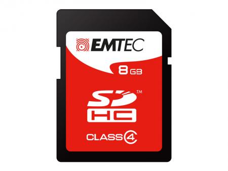 Image of Emtec SDHC 8GB Class4 8GB SDHC Class 4 flashgeheugen