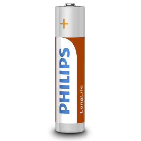 Image of Batterie Philips Longlife R03 Micro AAA (4 pieces) - Philips