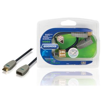 Image of High Speed HDMI Kabel Met Ethernet HDMI-Connector - HDMI Female 0.30 M Blauw