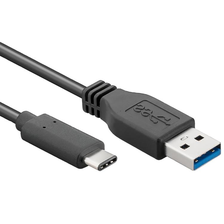 Image of Goobay USB 3.0 Aansluitkabel [1x USB 3.0 stekker A - 1x USB-C stekker] 1 m Zwart Vergulde steekcontacten, UL gecertificeerd