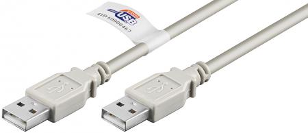Image of USB 2.0 Hi-Speed cable A plug > A plug - Quality4All