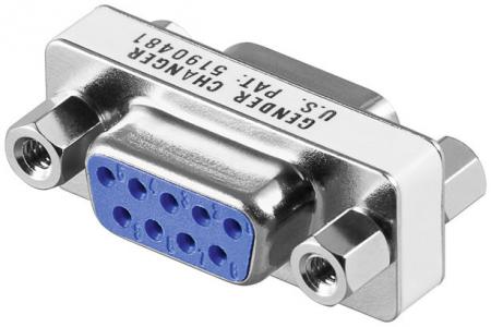 Image of Gender changer SUB-D 9 pin jack > 9 pin jack - Quality4All