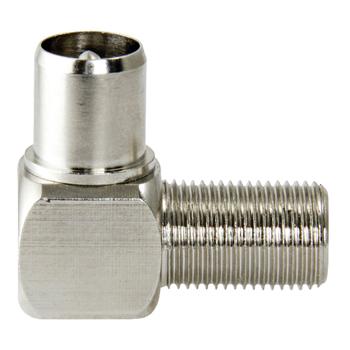 Image of Antenne Adapter F-Connector Female - Coax Male (IEC) Zilver