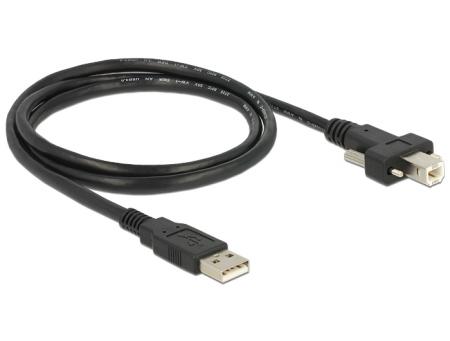 Image of Delock Kabel USB 2.0 Typ A Stecker > USB 2.0 Typ B Stecker mit Schraub