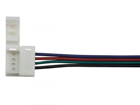 Image of CABLE WITH 1 PUSH CONNECTOR FOR FLEXIBLE LED STRIP - 10 mm RGB COLOUR