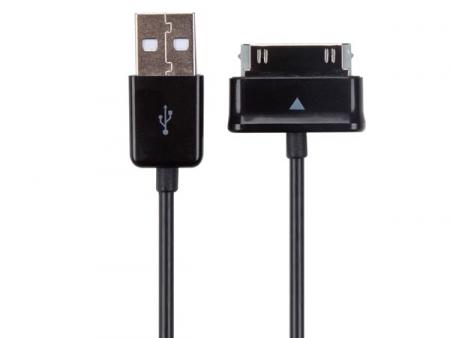 Image of USB 2.0 NAAR SAMSUNG® GALAXY TAB 30 PINS VERBINDINGSKABEL - ZWART - 1