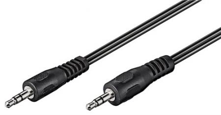 Image of Audio video cable 1,5 m 3,5 mm stereo plug > 3,5 mm stereo plug - Qual