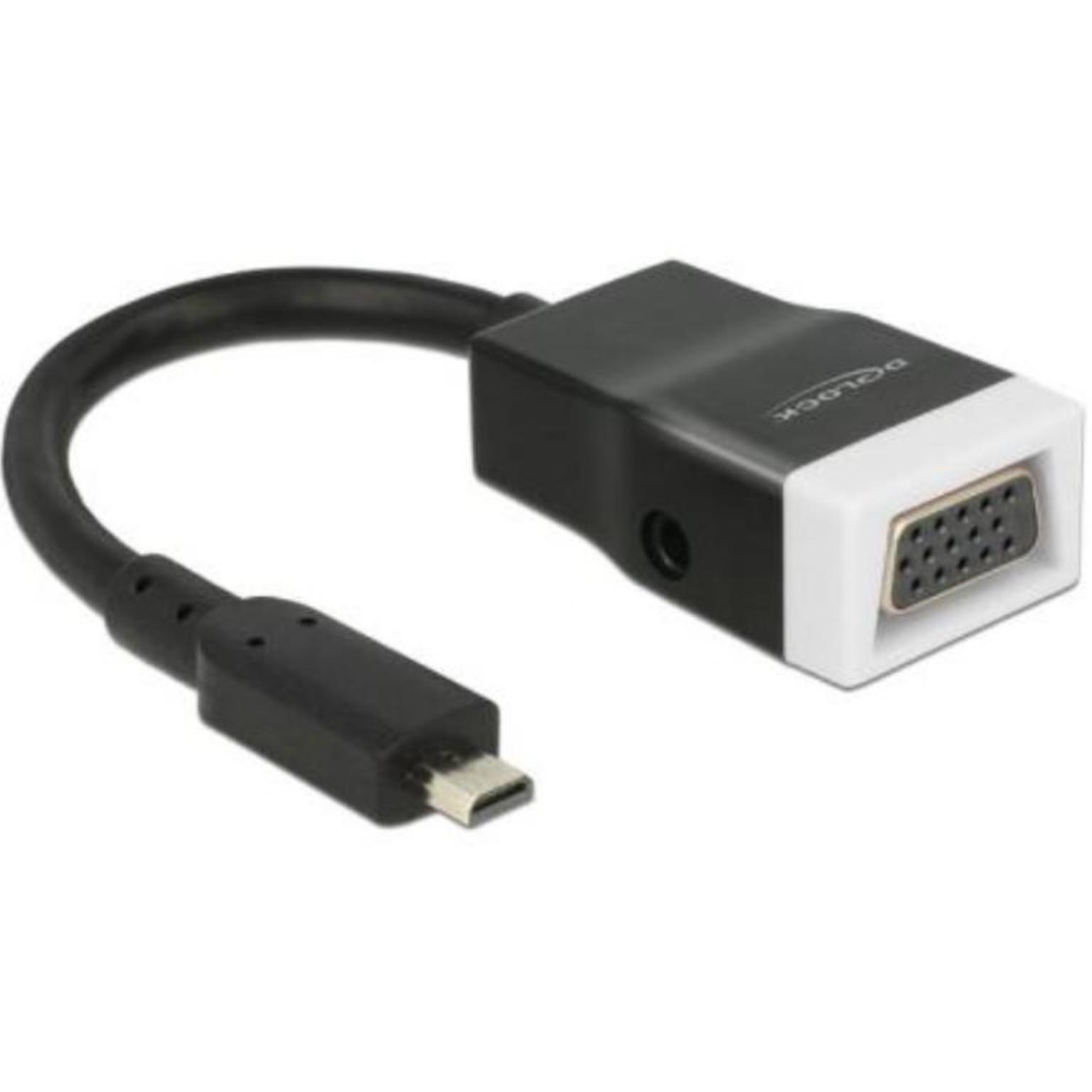 Micro HDMI naar VGA - Zwart - Delock