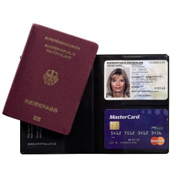 Image of Hama Paspoort & credit card protection wallet zwart