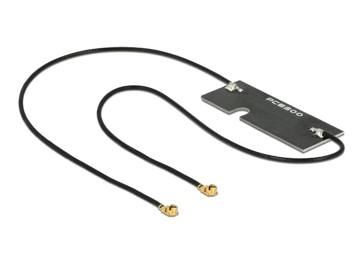 Delock Dual Antenne WLAN MHF/U.FL-LP-068 compatibele aansluitingen 80 - Delock