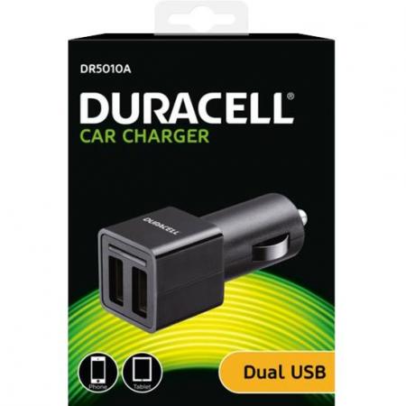 Image of Duracell 12V twin auto lader (5V/2,4A)